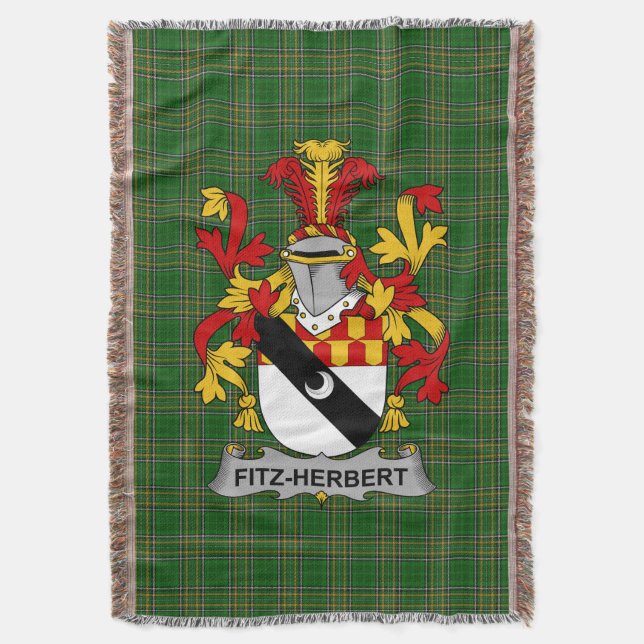 Cobertor Irlandês Fitz-Herbert Casaco da Guarda Familiar de (Frente Vertical)