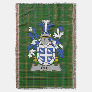 Cobertor Irlandês Olde Casaco de Arms Family Crest Irlanda
