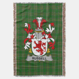Cobertor Irlandês Russell Casaco de Arms Family Crest Irlan