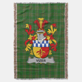 Cobertor Irlandês Vizer Casaco de Arms Family Crest Irlanda