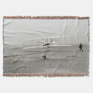 Cobertor Irmãos Wright Flyer Primeiro Avião Voo Aviação