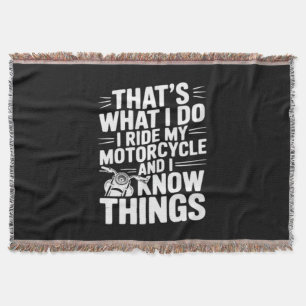 Cobertor Isso é o que eu faço Eu ando de Motocicleta e eu s