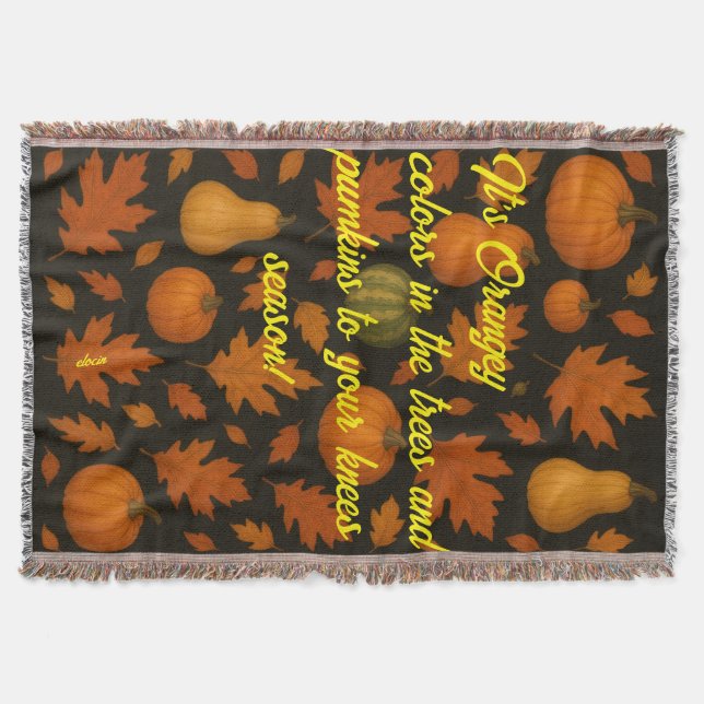 Cobertor It's Orangey Throw Blanket (Frente)