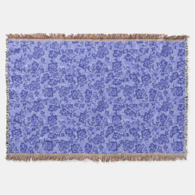 Cobertor Iwalani Vintage Hawaiian Lilac Floral (Frente)