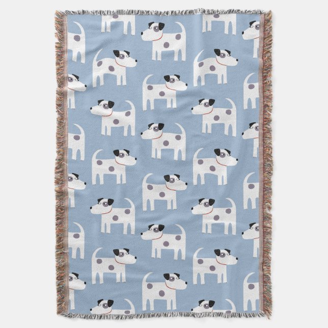 Cobertor Jack Russell Parson Terrier Dog Patterno (Frente Vertical)