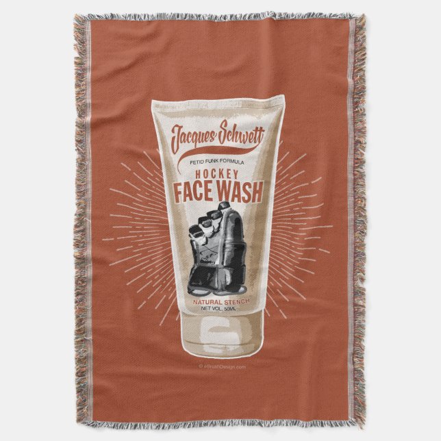 Cobertor Jacques Schwett Hockey Face Wash Throw (Frente Vertical)