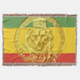 Cobertor Jah Rastafari Leão de Judah Joga Banquete