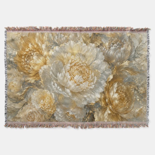 Cobertor Jardim de Marfim Dourado (Frente)