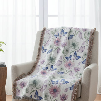 Cobertor Jardim de Mindfulness Borboleta Roxa Serena