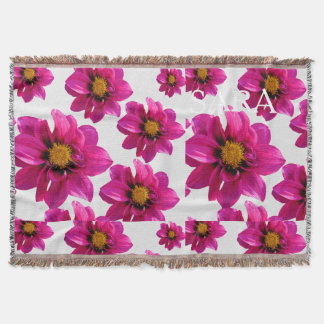 Cobertor Jardim Floral Rosa Nome Personalizado Estampa Tota