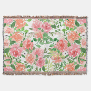 Cobertor jardim rosa