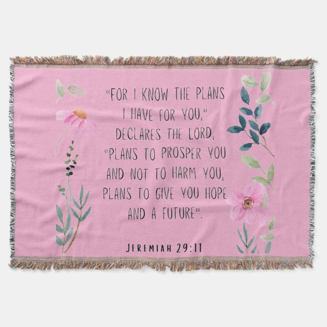 Cobertor Jeremiah 29:11  (Frente)