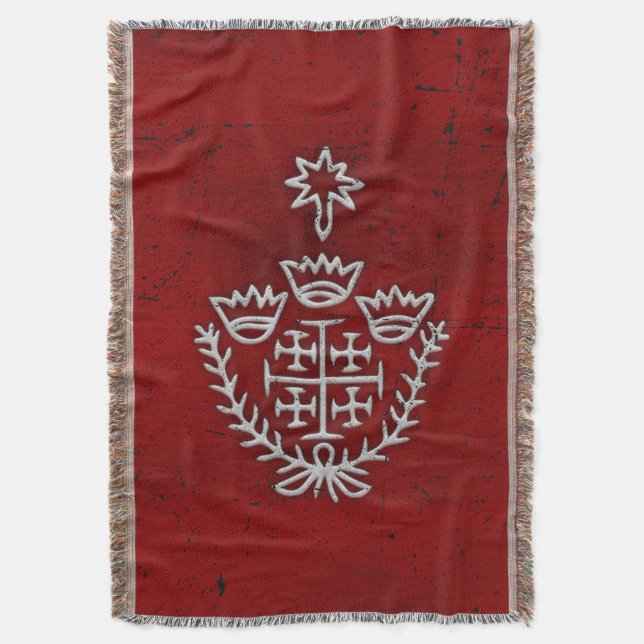 Cobertor Jerusalem Cavaleiro Templário Cruzador Cruzado Deu (Frente Vertical)