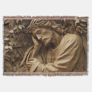 Cobertor Jesus Carving Thin Blanket