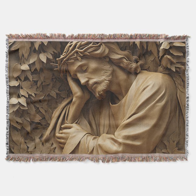 Cobertor Jesus Carving Thin Blanket (Frente)