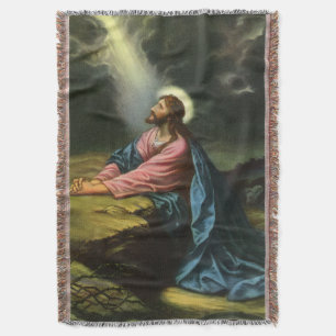 Cobertor Jesus Cristo Antigo Rezando, Jardim do Getsêmani