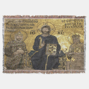 Cobertor Jesus mosaico em hagia sophia Blankets