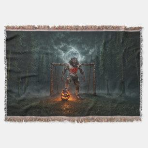 Cobertor Jogador de Futebol Lobisomem Arte de Terror de Hal