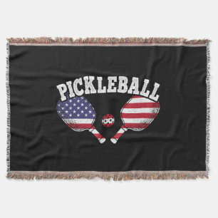Cobertor Jogador de Pickleball da Bandeira dos EUA Amor por