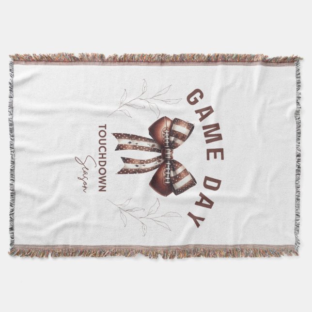 Cobertor Jogo Dia de Tocar Garota de Futebol (Frente)