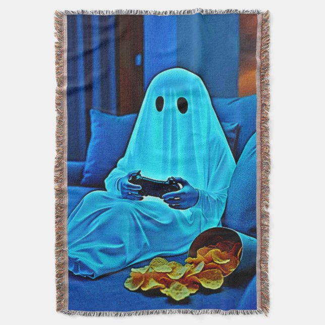 Cobertor Jogos De Fantasma Cozy Night In Design (Frente Vertical)