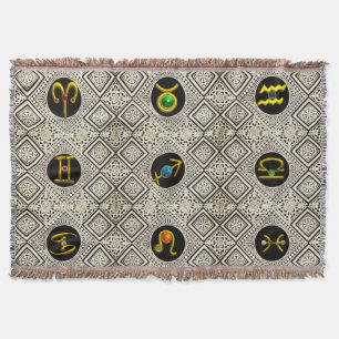 Cobertor JOIAS DE ANIVERSÁRIO ZODIÁTICO Dourado,GEMSTONES,A