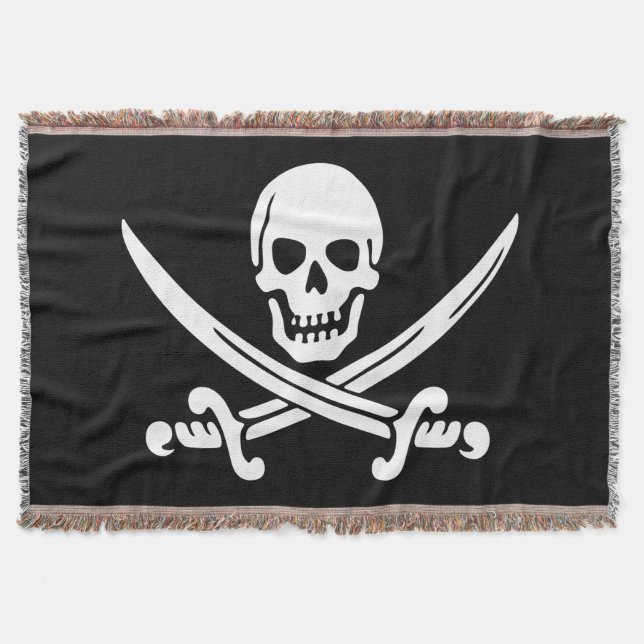Cobertor Jolly Roger Pirate Flag (Frente)