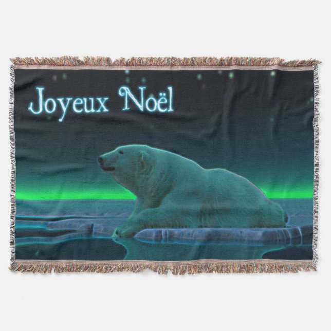 Cobertor Joyeux Noё l - Urso Polar De Borda De Gelo (Frente)