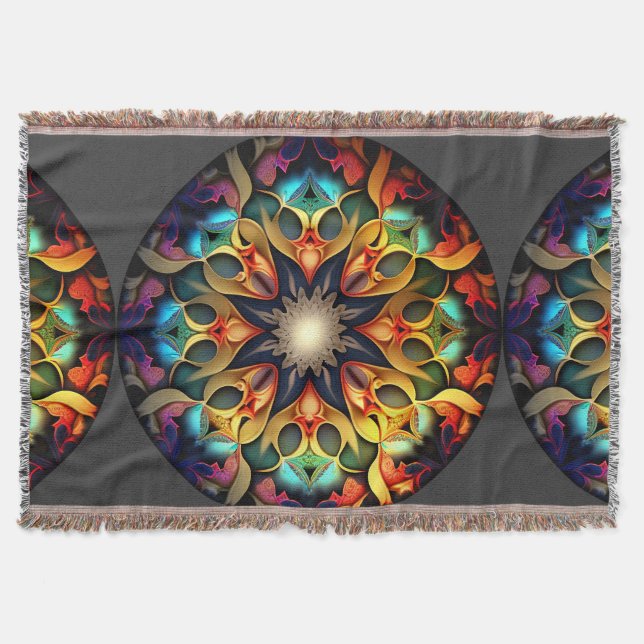 Cobertor Kaleidoscope Mandala Flower Design- 23091 (Frente)