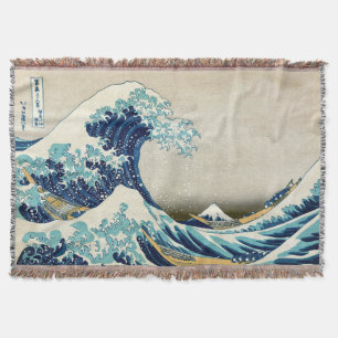 Cobertor Katsushika Hokusai - A onda do Excelente de Kanaga