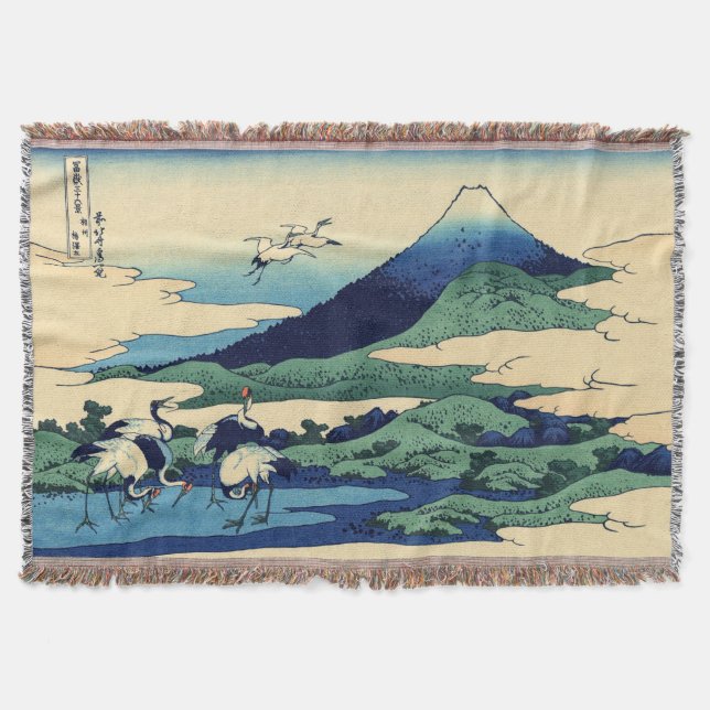 Cobertor Katsushika Hokusai - Umegawa na província de Sagam (Frente)