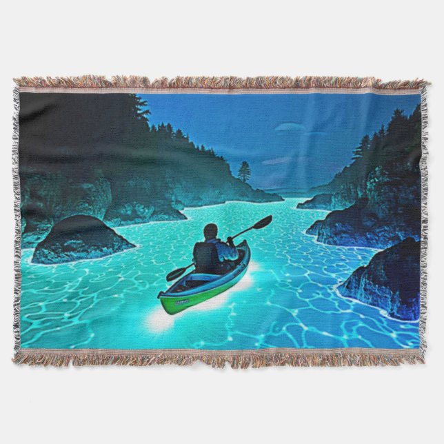 Cobertor Kayak em Design de água brilhante (Frente)