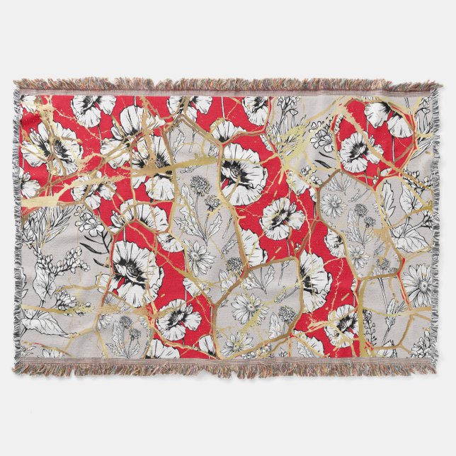 Cobertor Kintsugi japonês. (Frente)