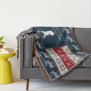 Cobertor Knit Padrão Natal Personalizado