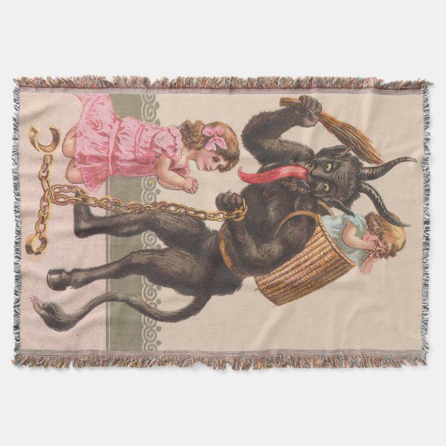 Cobertor Krampus Punindo Crianças Corrente de Chicote (Frente)