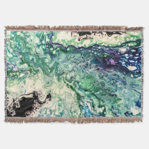 Cobertor La Laguna pintura azul esbranquiçada