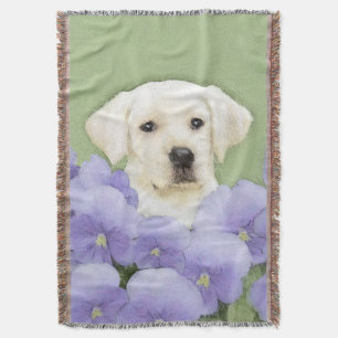 Cobertor Labrador Retriever Puppy Pintura Original