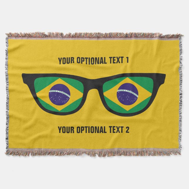 Cobertor Lança-cobertor personalizado de tons brasileiros (Frente)
