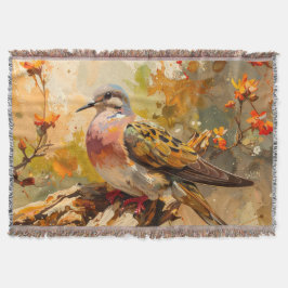 Cobertor Lançamento de Pombo em Estilo Aquarela & Cores de 