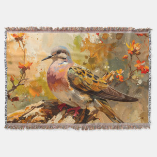 Cobertor Lançamento de Pombo em Estilo Aquarela & Cores de 