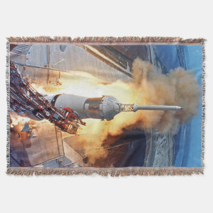 Cobertor Lançamento do Foguete da NASA Apollo 11 para a Lua