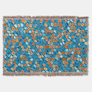 Cobertor Laranja e Abstrato azul