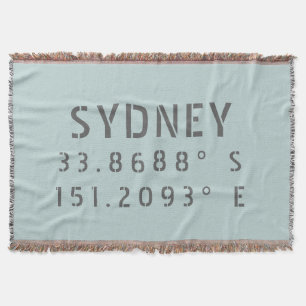 Cobertor Latitude e Longitude de Sydney