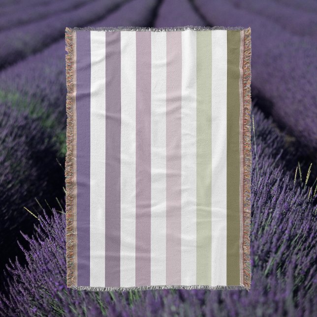 Cobertor Lavanda de Ombre - Faixa de campo púrpura e verde (Criador carregado)
