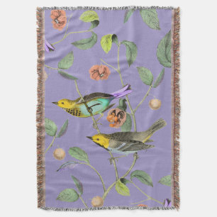 Cobertor Lavanda do Vintage Songbird azul
