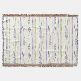 Cobertor Lavender Stripes Floral Birthday