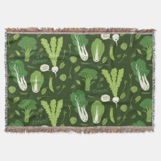 Cobertor Leafe Greens Felizes Veggies Jardins Cultivos
