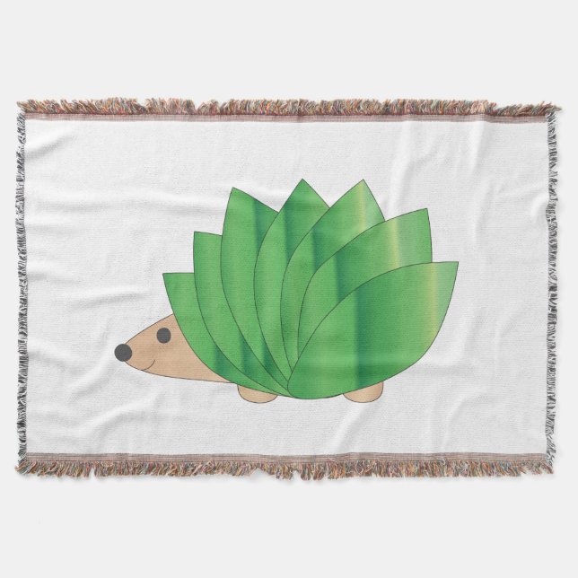 Cobertor Leafy Green Hedgehog (Frente)