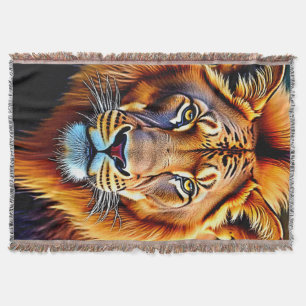 Cobertor Leão Majestoso: Alma do Rei Selvagem Arte