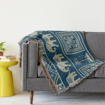 Legal padrão étnico Elefantes de tendências azuis